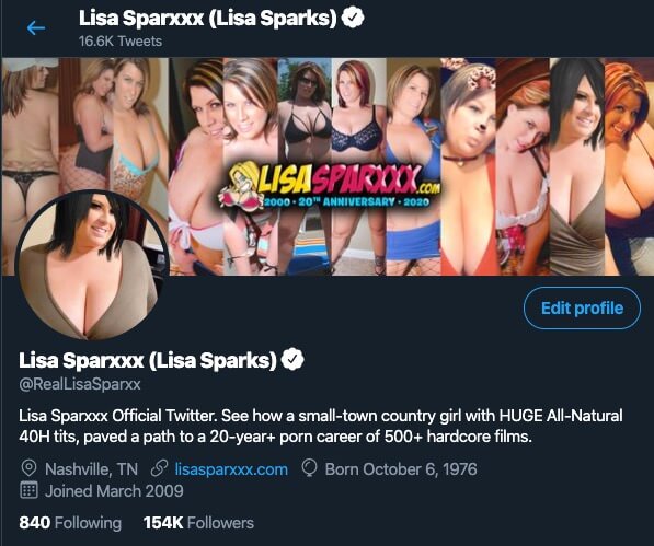 Lisa Sparxxx Official Twitter Account - @RealLisaSparxx